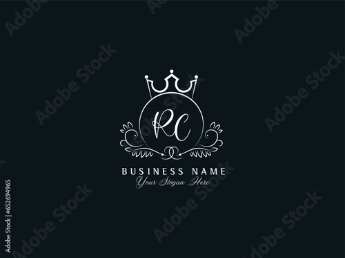Professional RC Logo Icon, Abstract Rc cr Luxury Signature Logo Letter