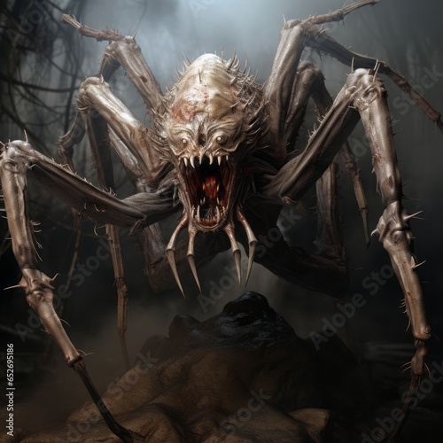 scary spider monster.