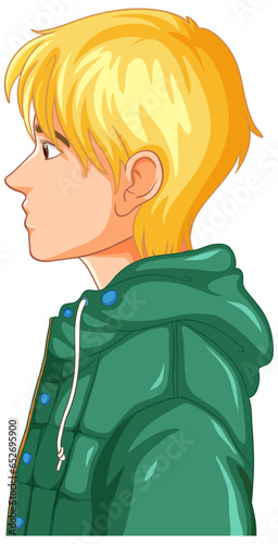 Side of man cartoon