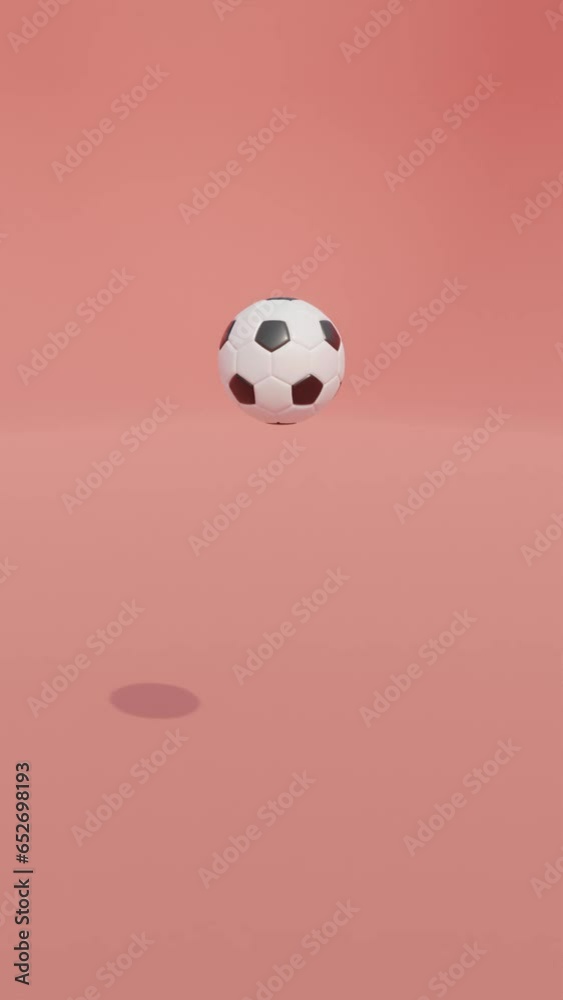 Bouncing Soccer Ball Loop 3D animation vertical Bouncing Soccer Ball Loop 3D animation vertical