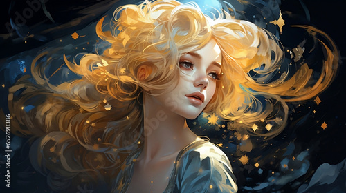 Girl with golden hair