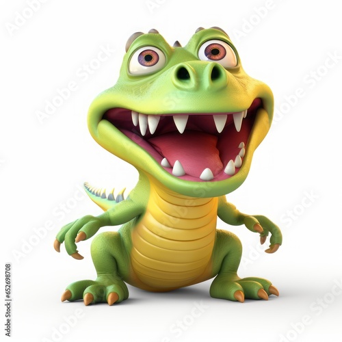 dinosaur monster children s character. Cartoon design element on white background.