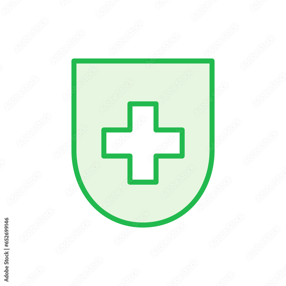 Health insurance icon set. Insurance health document icon Health insurance icon set. Insurance health document icon