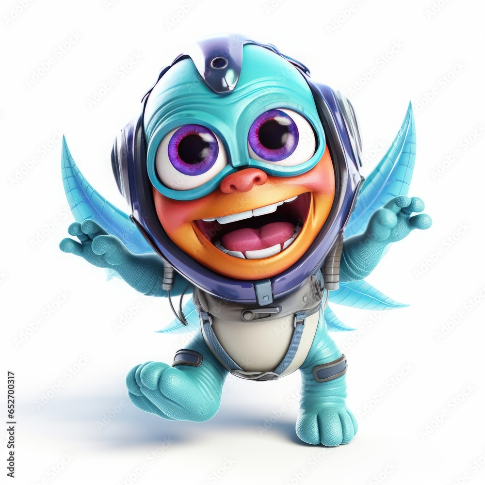 Fototapeta premium insect monster on a white background character.
