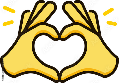 Heart hands icon emoji sticker