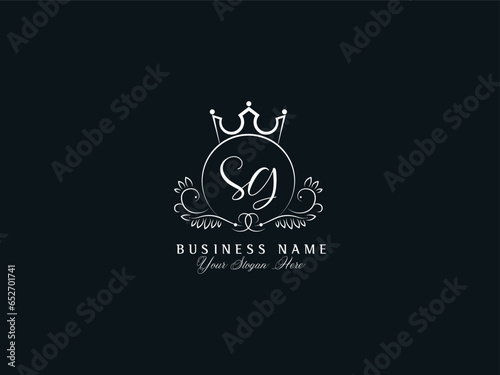SG, sg Logo Letter, Minimalist Feminine Sg Logo For Your Luxury Shop