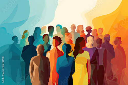 Illustration of  a Diversity, Equity, Inclusion, and Belonging (DEIB) concept. 