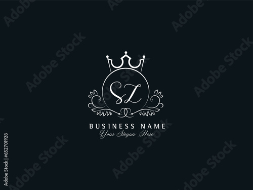 SZ, sz Logo Letter, Minimalist Feminine Sz Logo For Your Luxury Shop photo