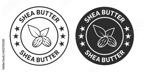 Shea Butter rounded vector symbol set on white background