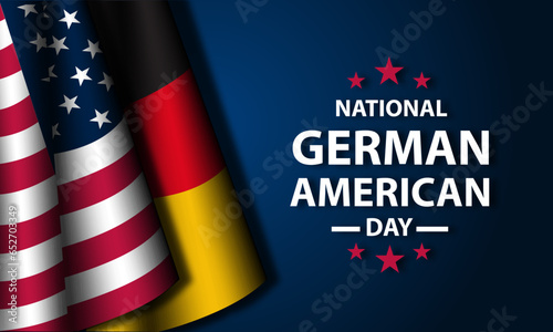 National German American Day October 6 background Vector Illustration