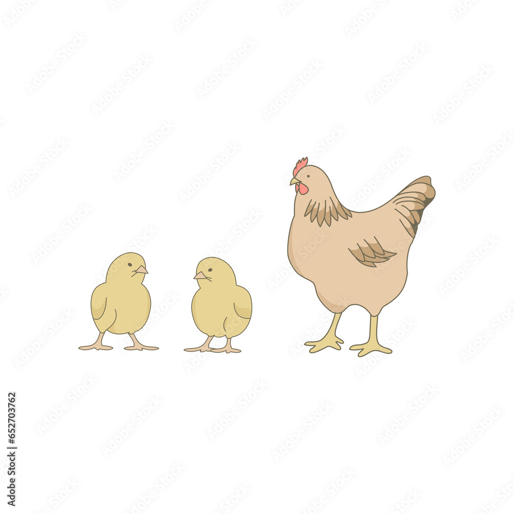 hen and chicken