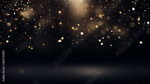 Wallpaper Mural black festive background and barely noticeable golden bokeh sparks of gold in the blur Torontodigital.ca