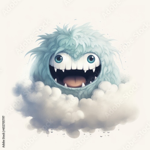 monster children's character. Cartoon design element on white background. © Yahor Shylau 