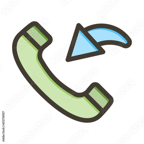 Inbound Vector Thick Line Filled Colors Icon Design