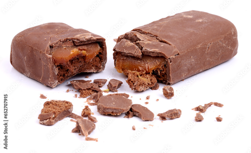 caramel chocolate in white background, new photos caramel chocolate in white background, new photos