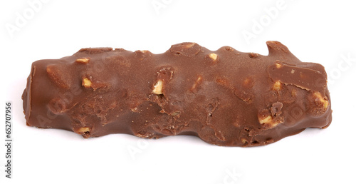 caramel chocolate in white background, new photos