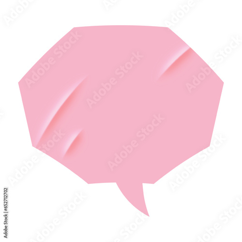 Paper bubble for speech with sticker effect, text balloon in vintage. Message for talk, doodled to speaking shapes, ideal for chat communications. Flat vector illustrations isolated in background.