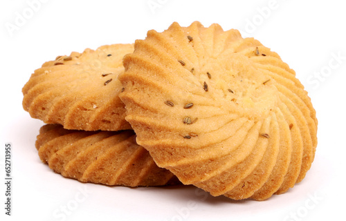 ajwain cookies on white background, new angles