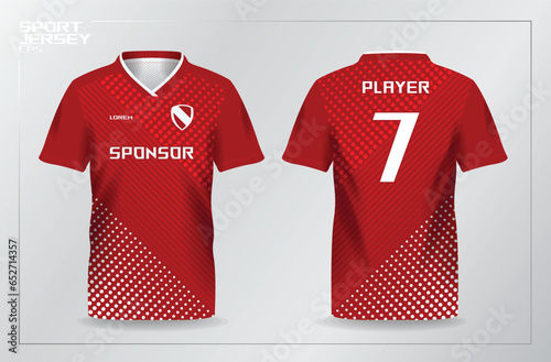 red jersey shirt template for sport uniform