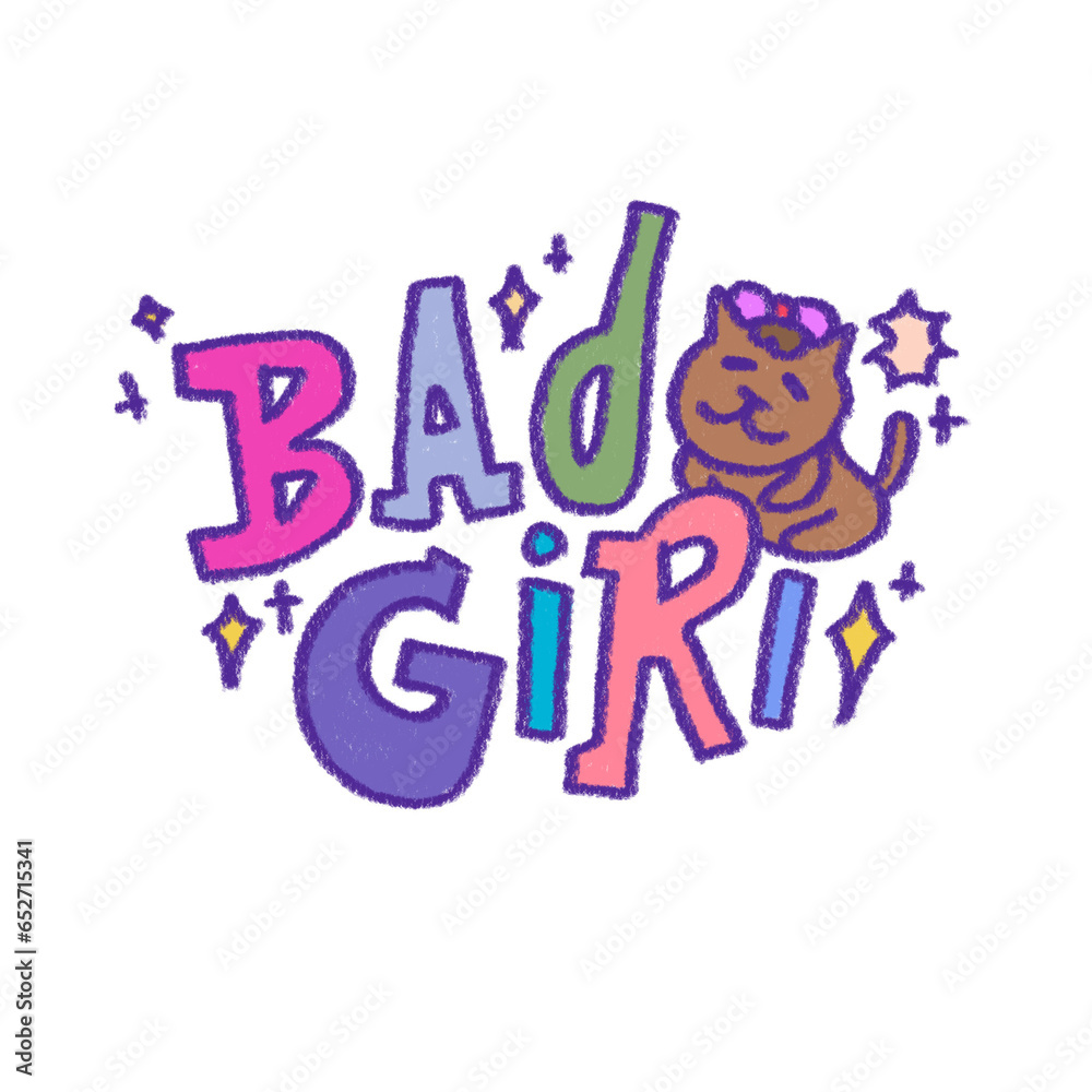 Fototapeta premium Stickerbadgirl