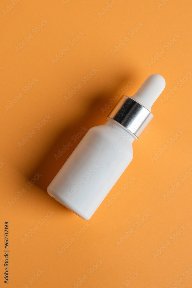 Cosmetic product in tube, bottle, lotion or serum on cream background. Cosmetic product in tube, bottle, lotion or serum on cream background.