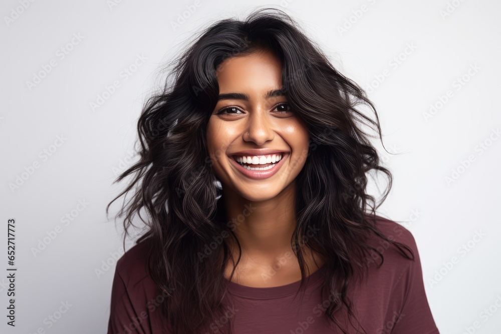 A Fictional Character Created By Generative AI.A Smiling Woman with Dark Hair A Fictional Character Created By Generative AI.A Smiling Woman with Dark Hair