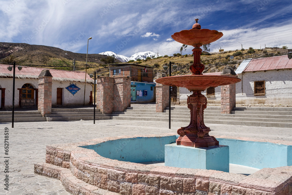 Plaza de Armas, Putre, Chile, Südamerika