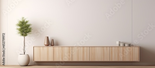 TV wall cabinet visualization minimalistic design
