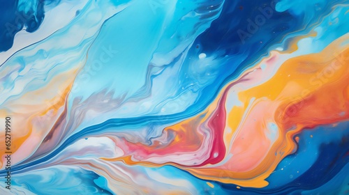 Abstract Fluid Paint Texture Generated by AI