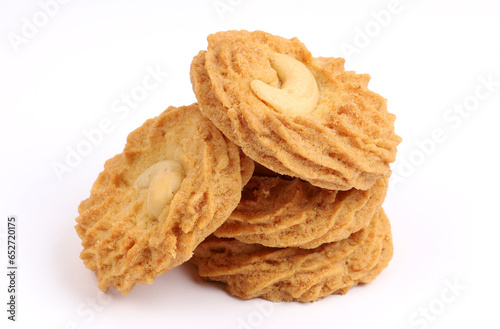 cashew cookies, kaju cookies on white background, new angles 