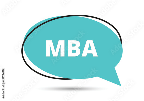 MBA speech bubble text. Hi There on bright color for Sticker, Banner and Poster. vector illustration.