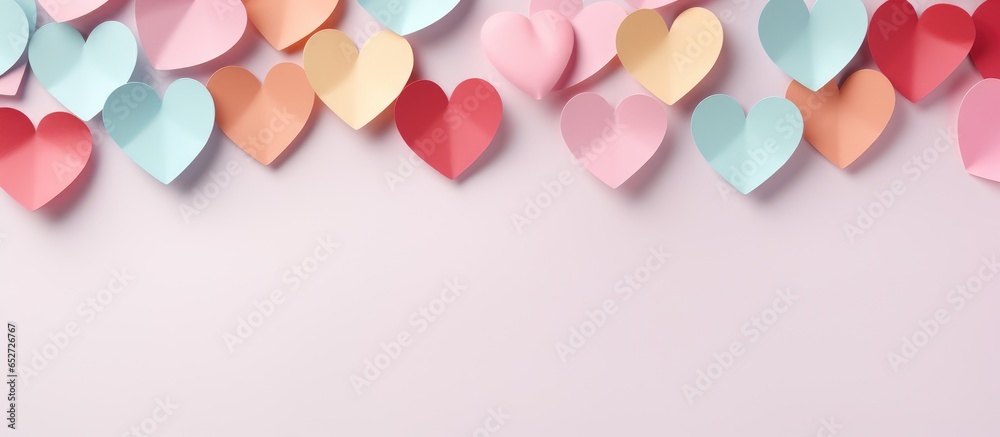 Colorful background with hearts celebration of holidays and birthdays floral hues