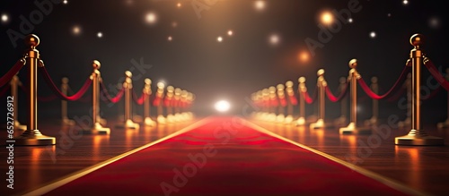 illustration of a gala night with red carpet and velvet ropes