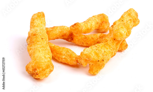 its snacks time, chips, kurkure on white background