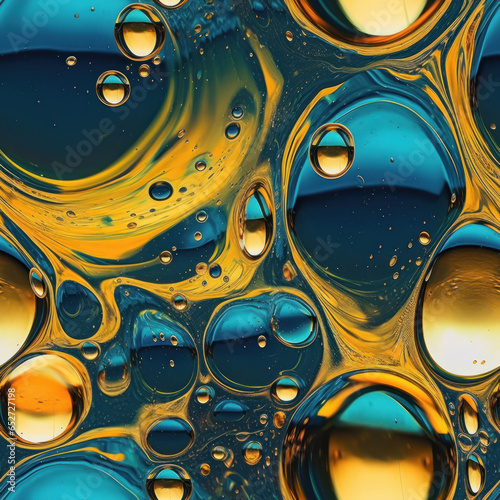 Seamless pattern with colorful bubbles
