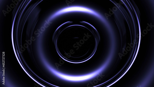 Obraz na plátně 3D circles pulsate and move with wave rotation
