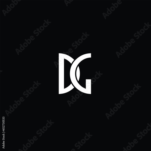 Free Download Creative Professional Trendy and Minimal Letter DG Logo Design in Black and White Color, Initial Based Alphabet Icon Logo in Editable Vector Format - GFXLoad