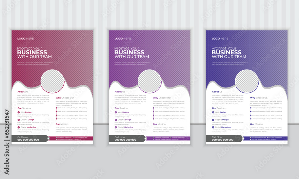 Business Flyer Brochure Template Design, vector template design