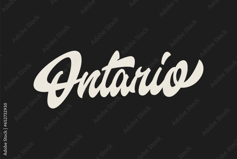 Ontario. Stylish Lettering for print and other user. T shirt Design. Vector