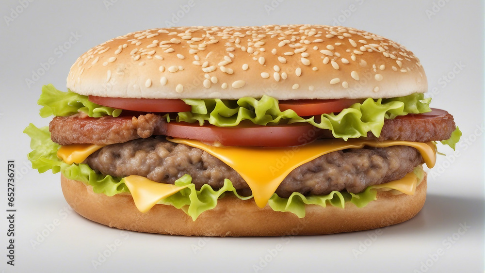 Cheeseburger Isolated on a White Background