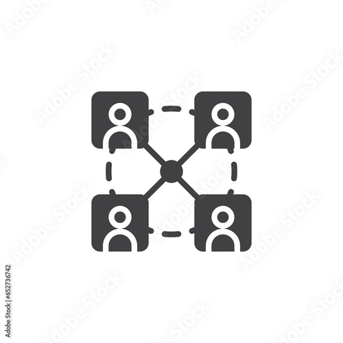Social networking vector icon