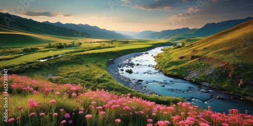 A bubbling stream winds its...