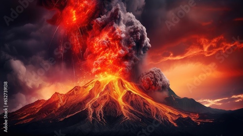 An erupting volcano © cherezoff
