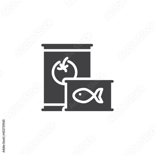 Canned goods vector icon
