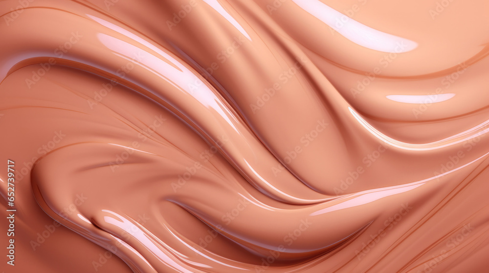 Fototapeta premium Elegant Beauty Product: Liquid Nude Makeup Foundation Texture