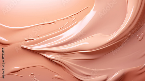 Beauty in a Bottle: Close-Up of Nude Makeup Foundation Texture