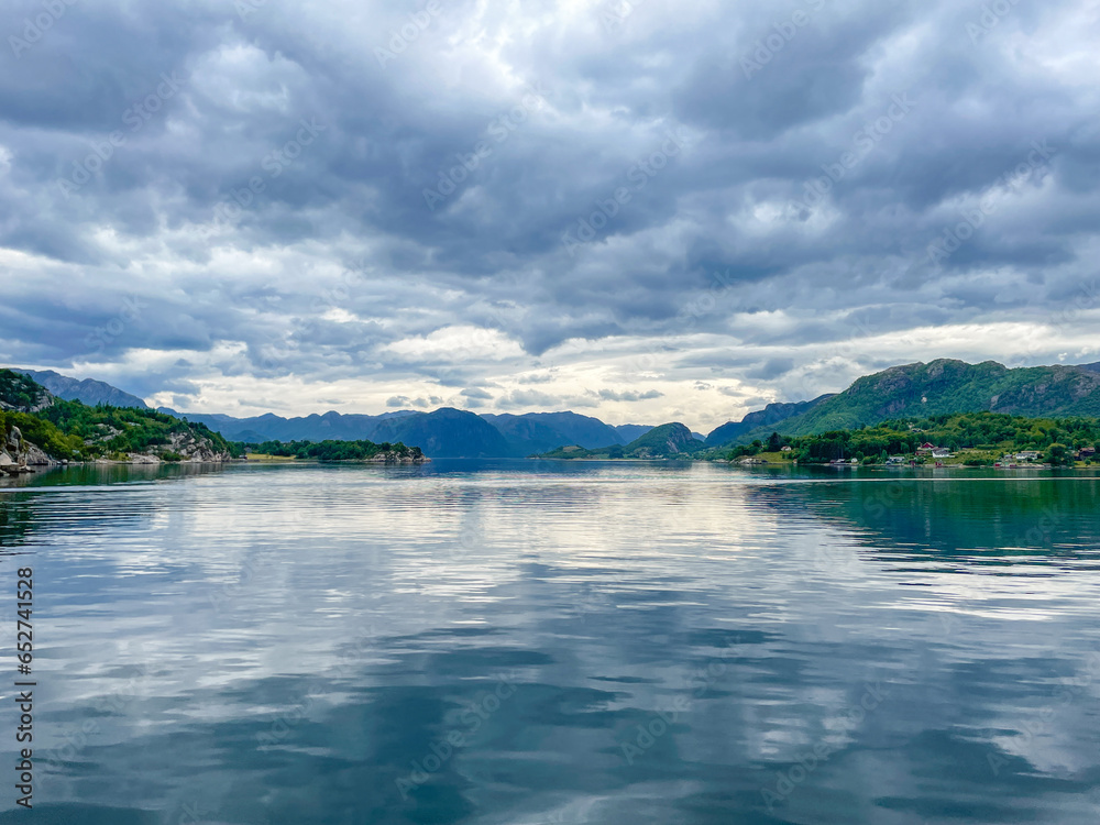 The beautiful Norwegian fjords near Stavanger The beautiful Norwegian fjords near Stavanger