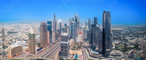 Photography UAE, Dubai downtown financial skyline and business shopping center near Dubai Mall