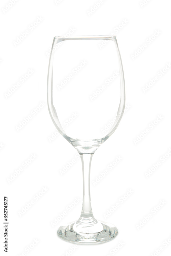 Empty wine glass, isolated on a white background