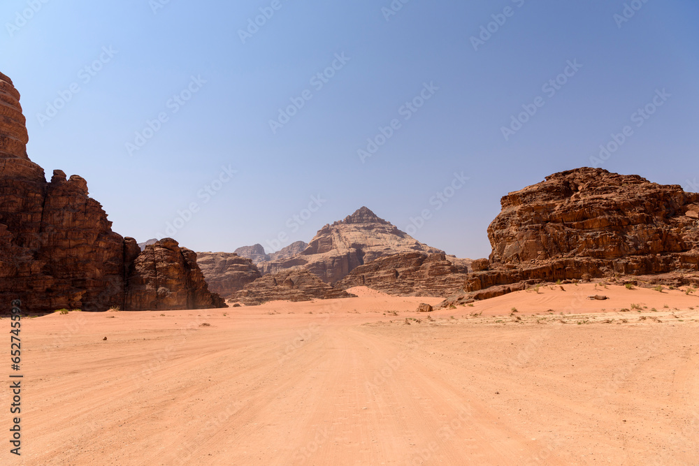 Desert of Wadi Rum in Jordan, Middle East Desert of Wadi Rum in Jordan, Middle East